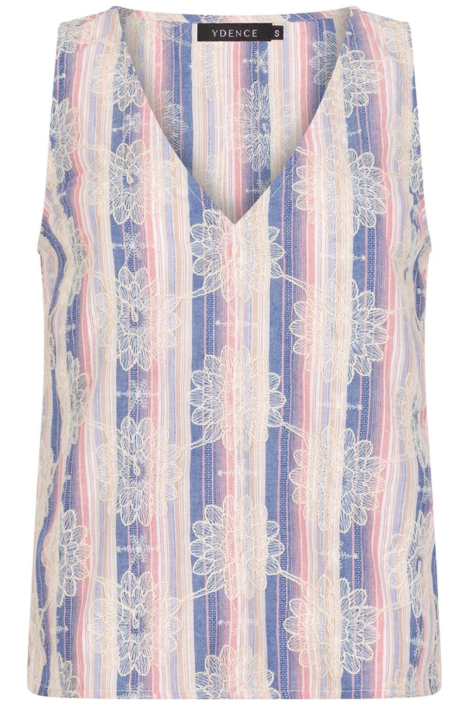 TOP CELA HSS2502 1113 DENIM BLUE/PINK STRIPE